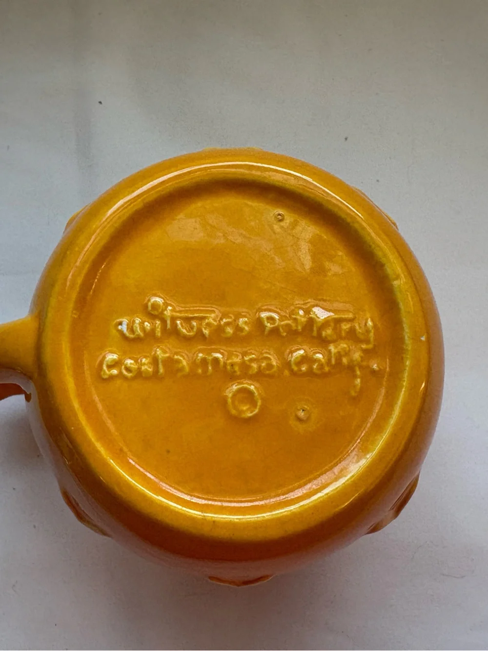 Vintage Witness pottery creamer